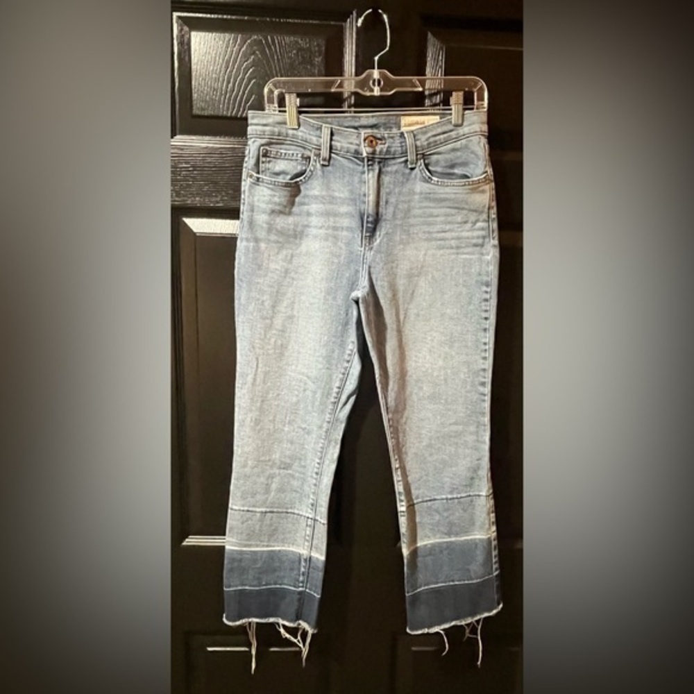 Pistola Cassie Color Block High Rise Cropped Jeans